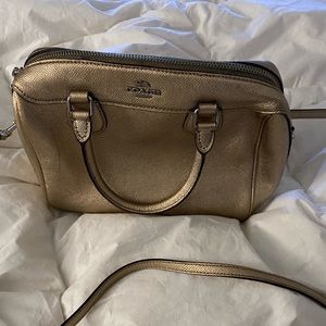 Metallic Gold Coach Purse